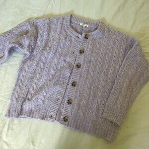 Madewell Lilac Button Up Sweater